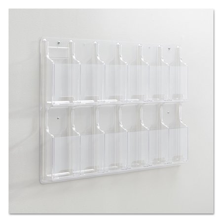 Safco Reveal Clear Literature Displays, 12 Compartments, 30w x 2d x 20.25h, Clear 5604CL